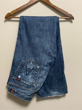 7 For All Mankind Dark Blue Wash Denim Jeans Women’s Size 33